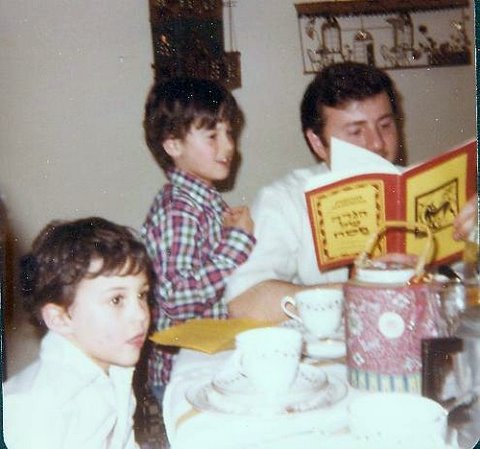 David, Joel, Dad at Pesach