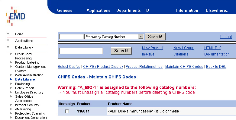 Maintain CHIPS Codes - Delete