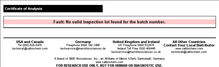 Invalid Inspection Lot