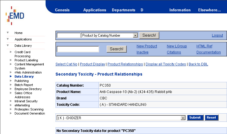 Product Relationships - No Data to Display